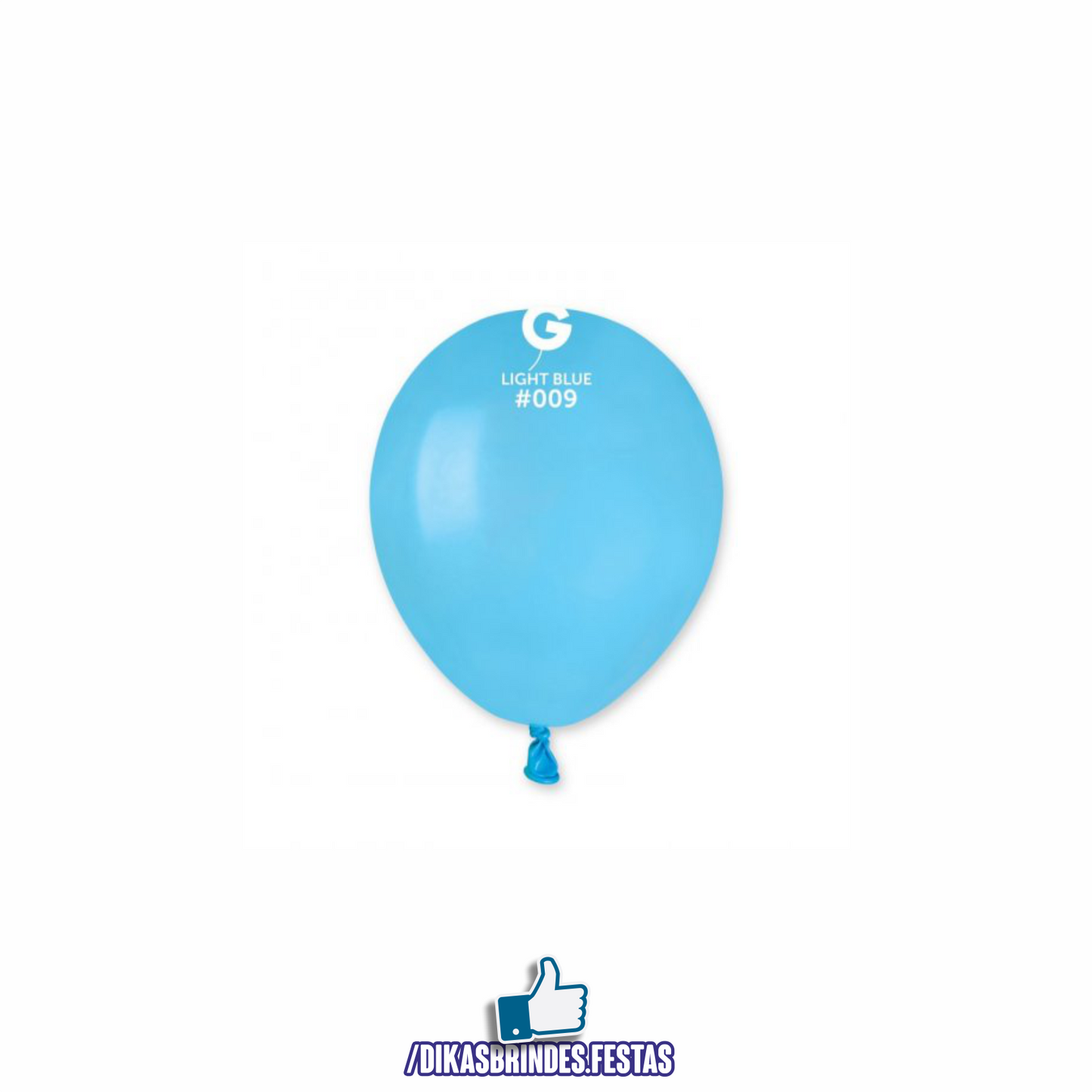 BALÃO LÁTEX AZUL CLARO 5" - SACO COM 100