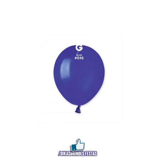 BALÃO LÁTEX AZUL ESCURO 5" - SACO COM 100