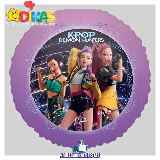 BALÃO FOIL 45cm - Guerreiras do K-POP