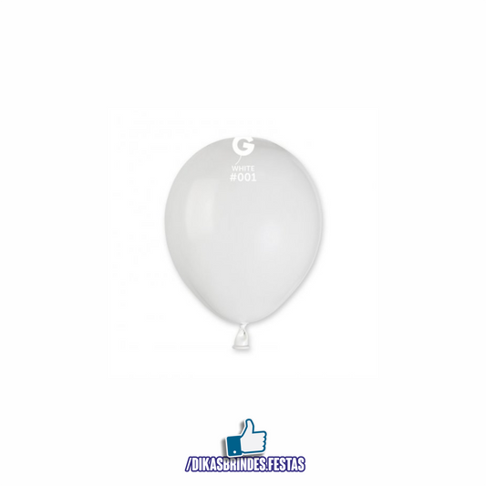 BALÃO LÁTEX BRANCO  5" - SACO COM 100