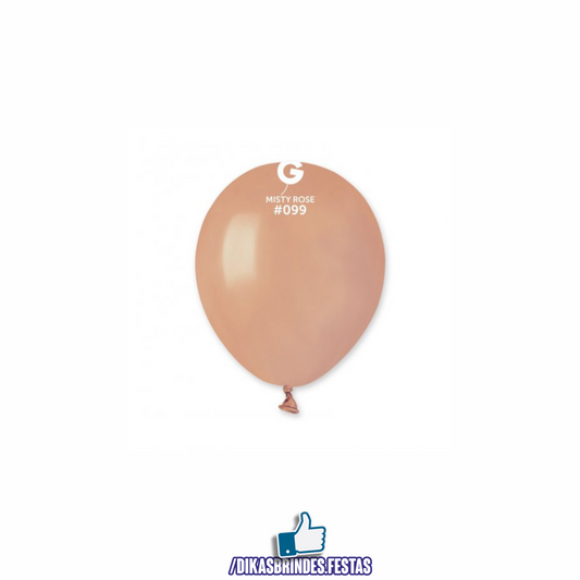 BALÃO LÁTEX MISTY ROSE 5" - SACO COM 100