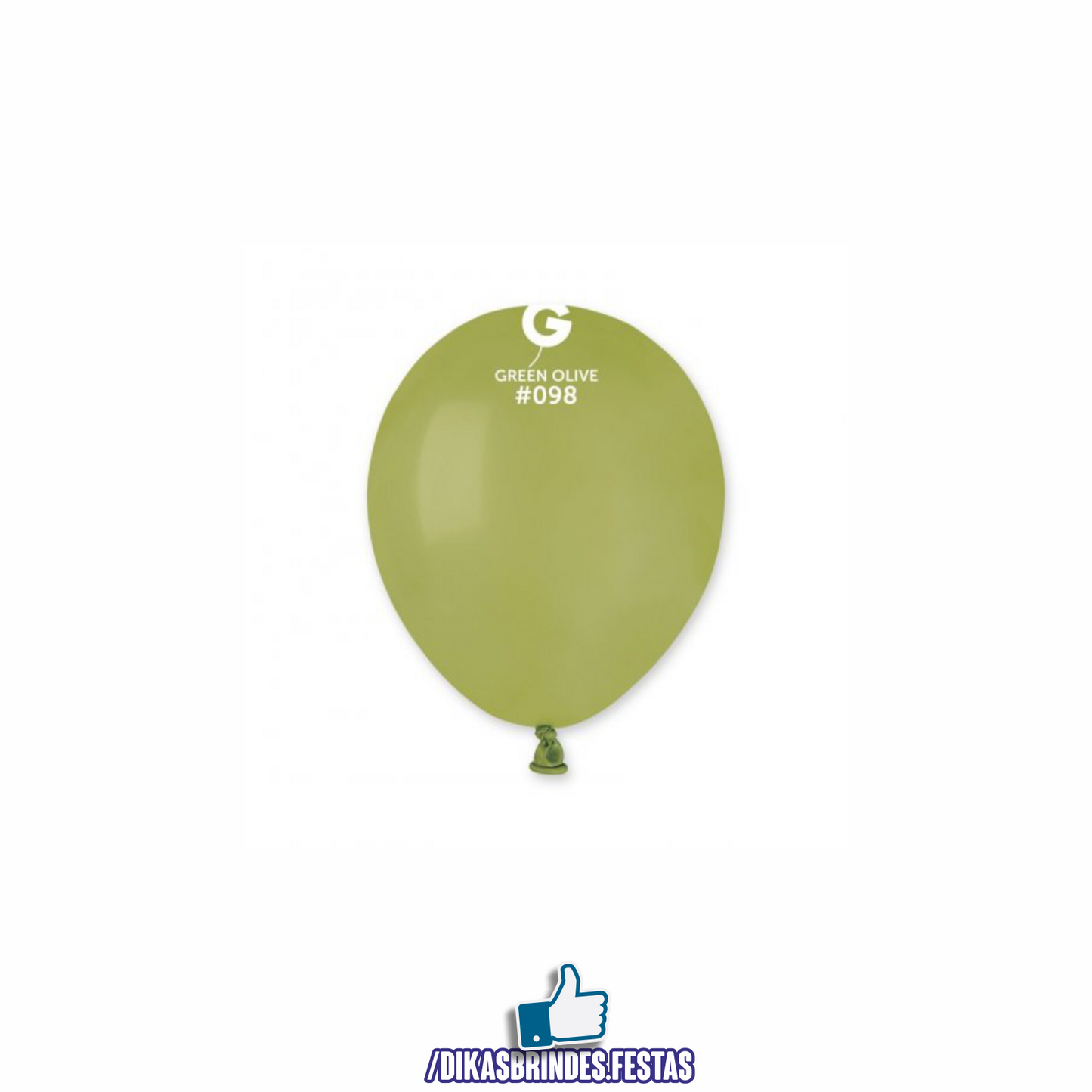 BALÃO LÁTEX VERDE OLIVE 5" - SACO COM 100