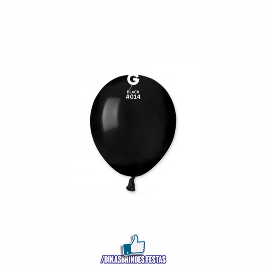 BALÃO LÁTEX PRETO 5" - SACO COM 100