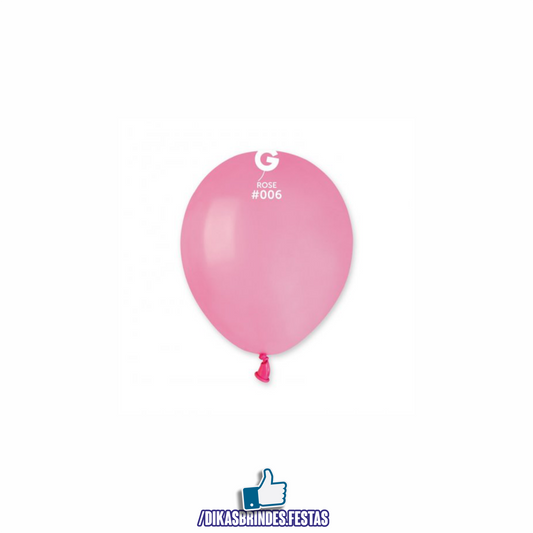 BALÃO LÁTEX ROSA 5" - SACO COM 100