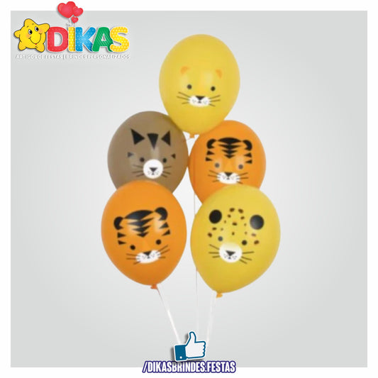 BALÕES LÁTEX ANIMAIS DA SELVA