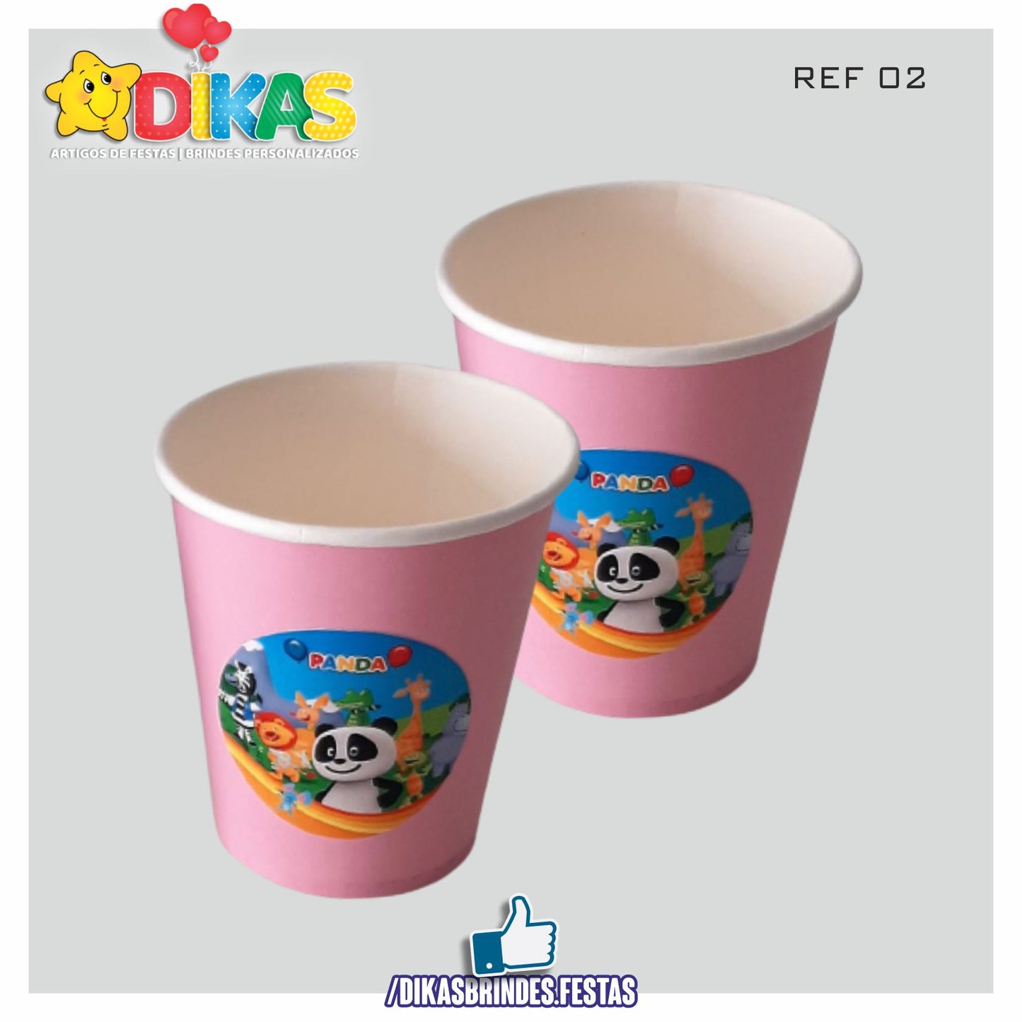 COPO EM PAPEL 20cl - PANDA E OS AMIGOS