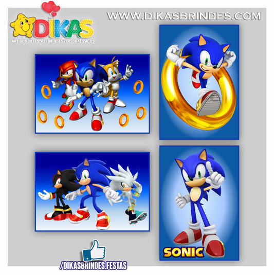 CARTAZES P/ DECORAÇÃO DE PAREDE - SONIC