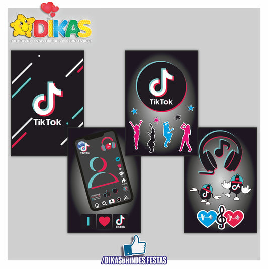 CARTAZES P/ DECORAÇÃO DE PAREDE - TIKTOK