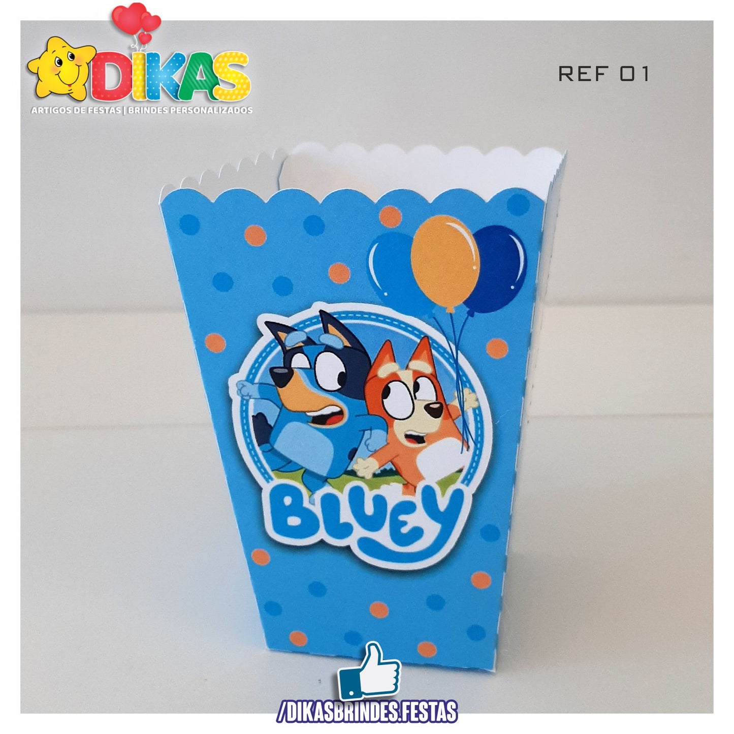 CAIXA DE PIPOCA/BATATA - BLUEY