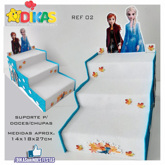 SUPORTE "ESCADOTE" PARA DOCES (3 DEGRAUS) - FROZEN