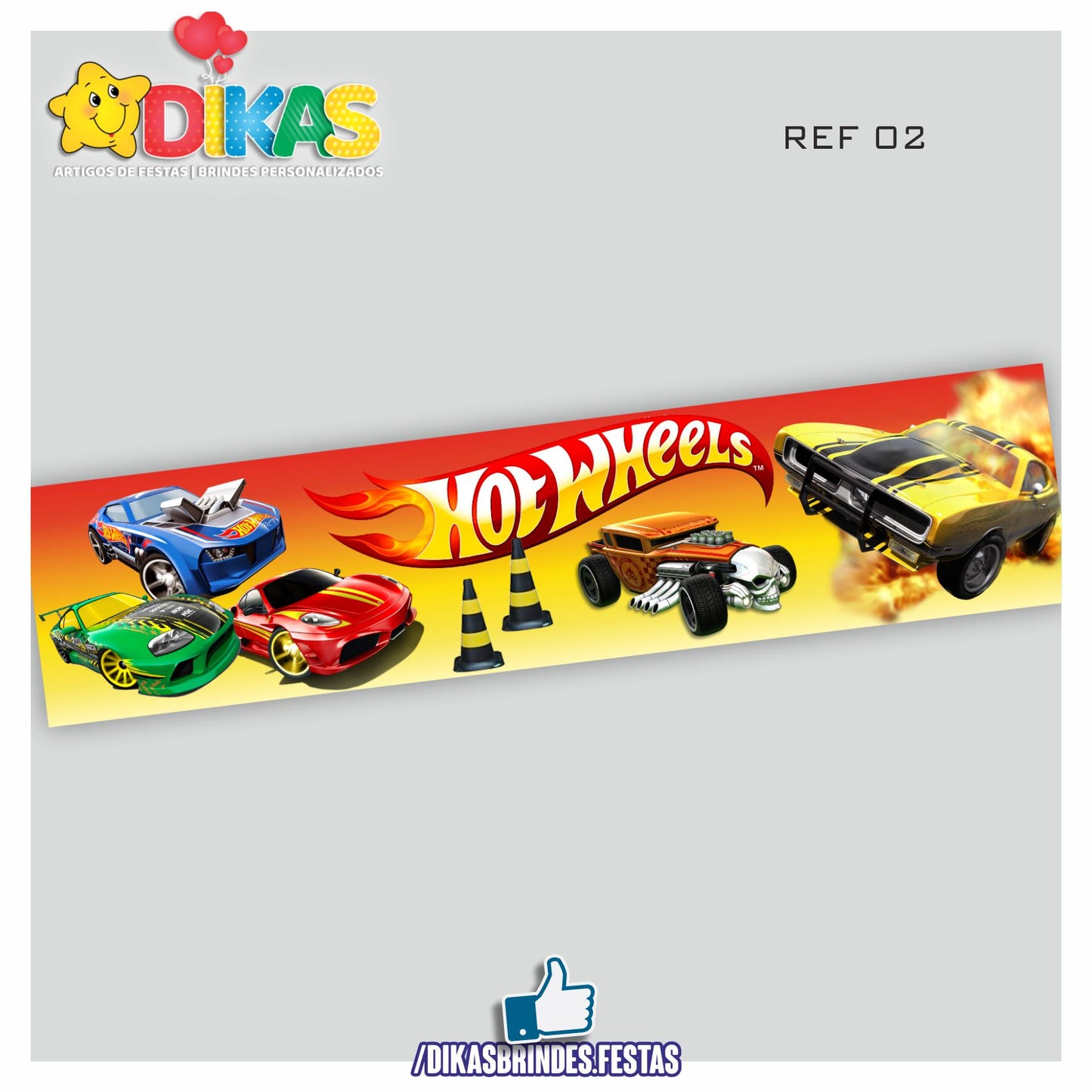 FAIXA TEMÁTICA E/OU PERSONALIZADA - HOTWHEELS