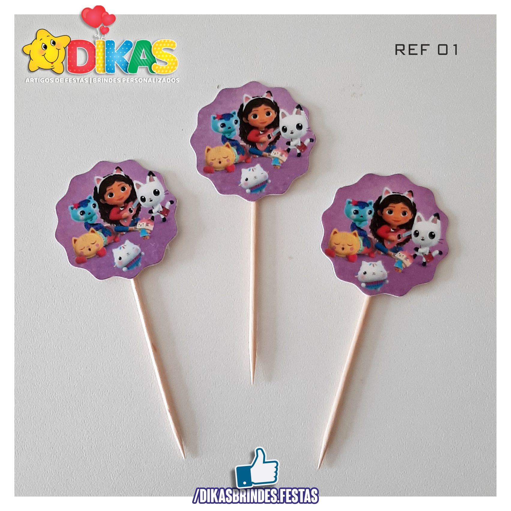 TOPPERS SIMPLES - GABBY – dikasbrindes