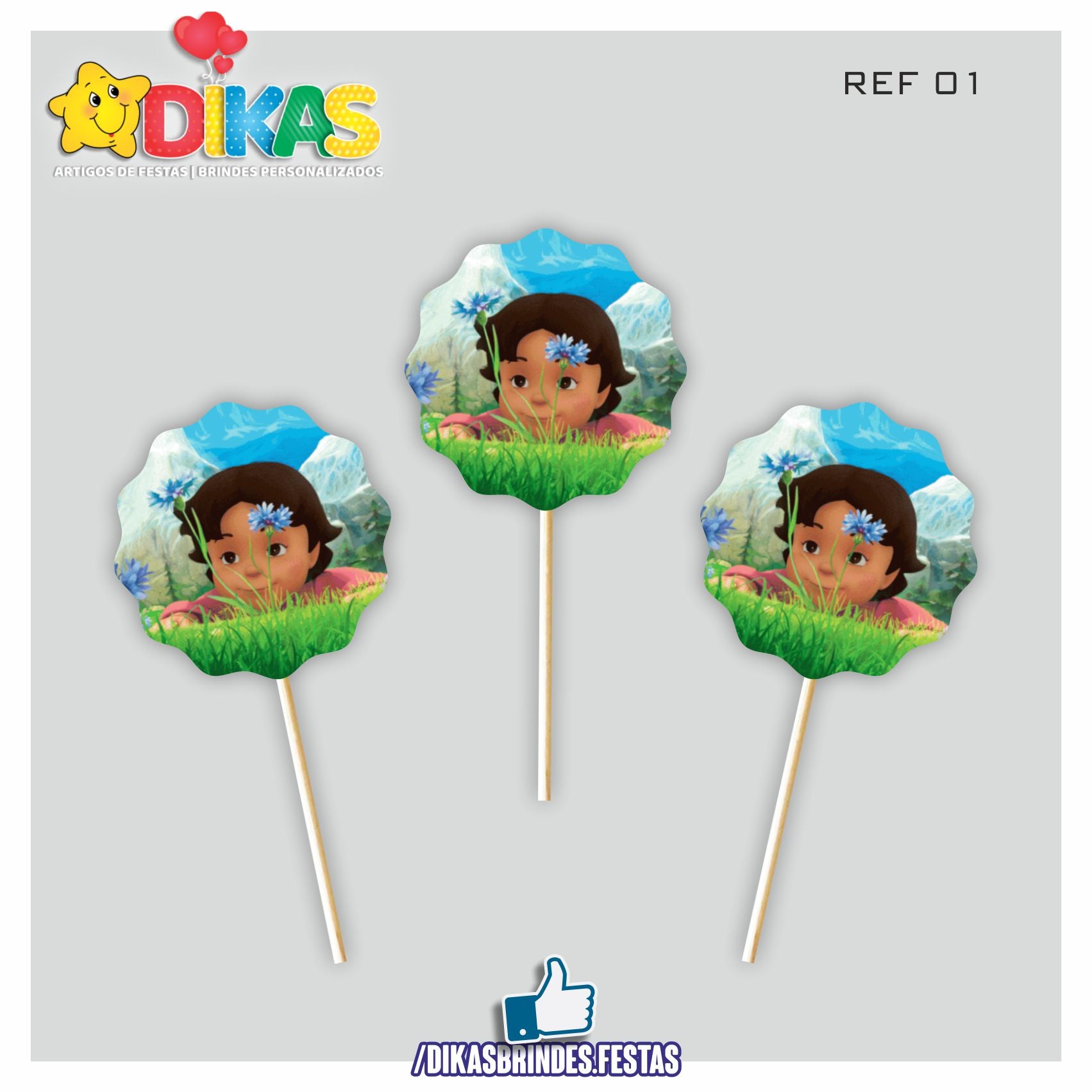 TOPPERS SIMPLES - HEIDI – dikasbrindes