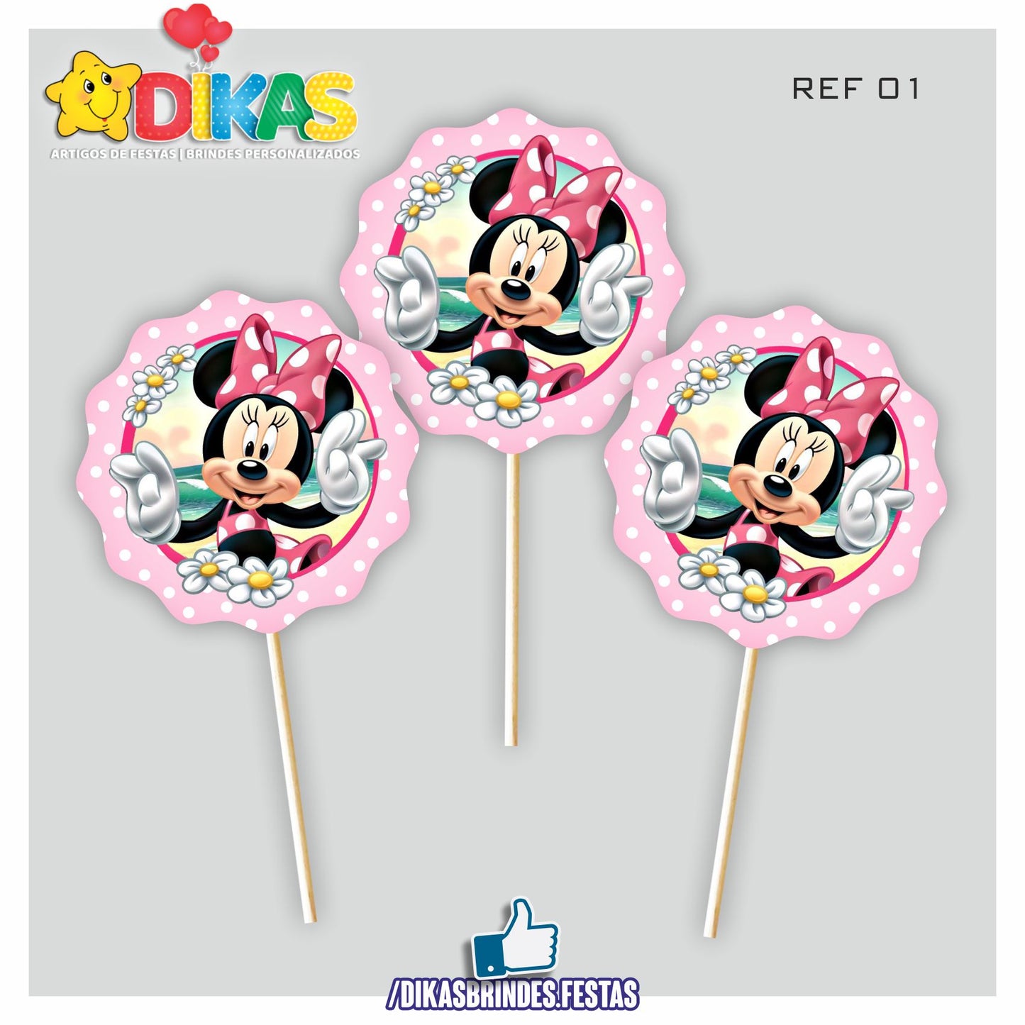 TOPPERS SIMPLES - MINNIE ROSA