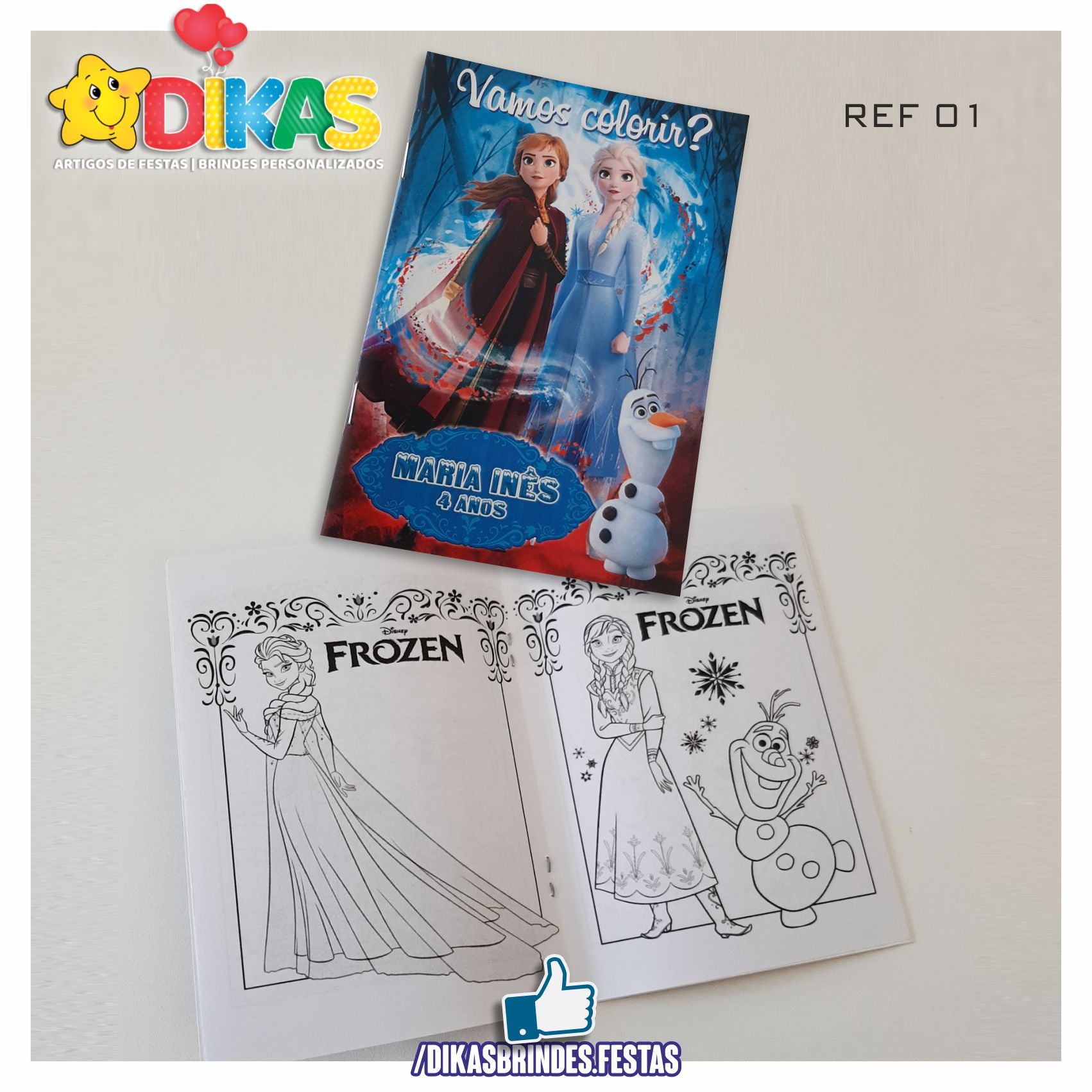 LIVRINHO PARA COLORIR - FROZEN – dikasbrindes