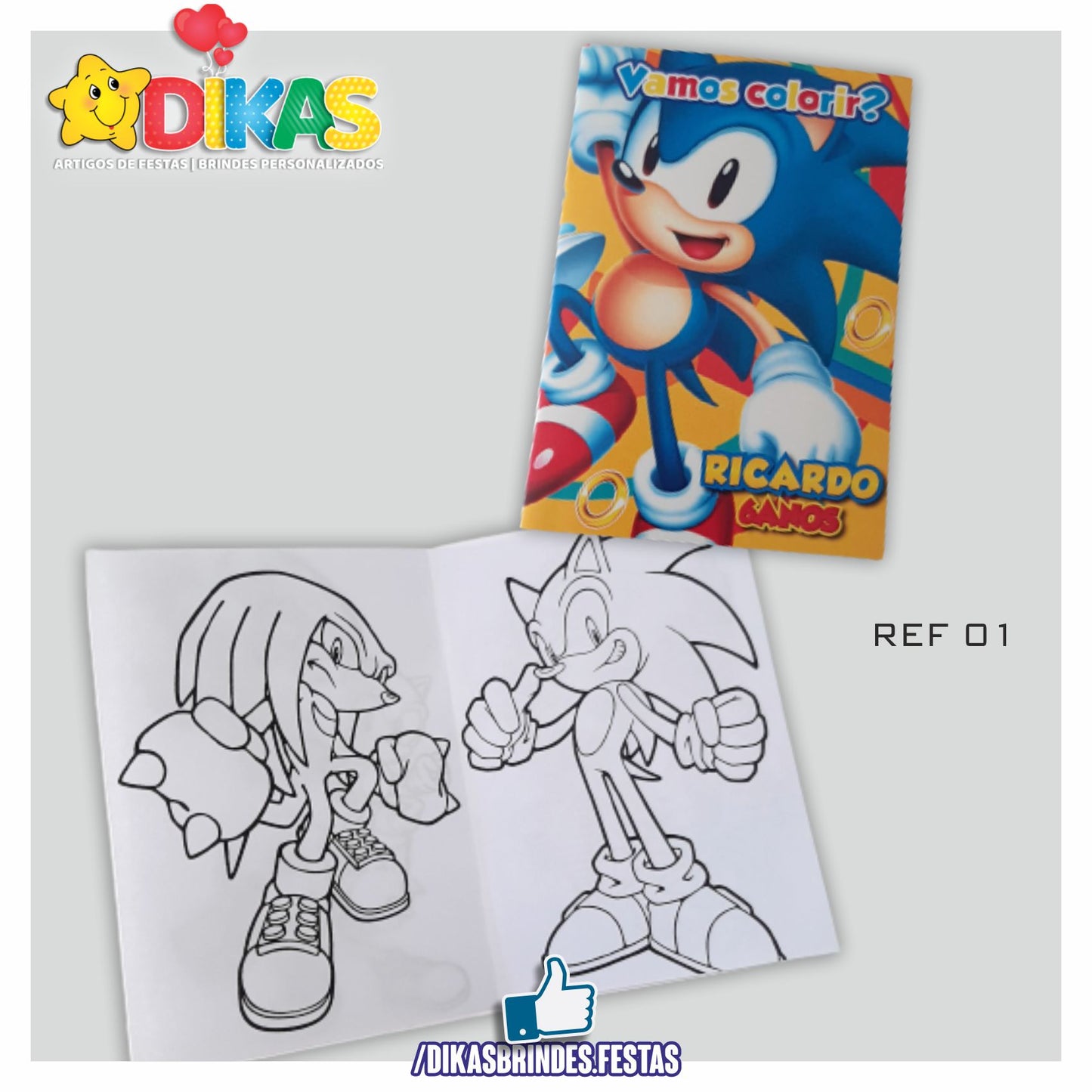 Livrinho de Colorir do Super Sonic 10 Unidades