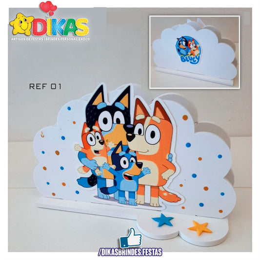 PORTA-GUARDANAPO EM PVC - BLUEY