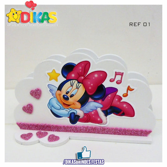 PORTA-GUARDANAPO EM PVC - MINNIE ROSA