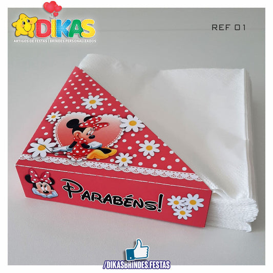 PORTA-GUARDANAPO EM PAPEL - MINNIE ROSA