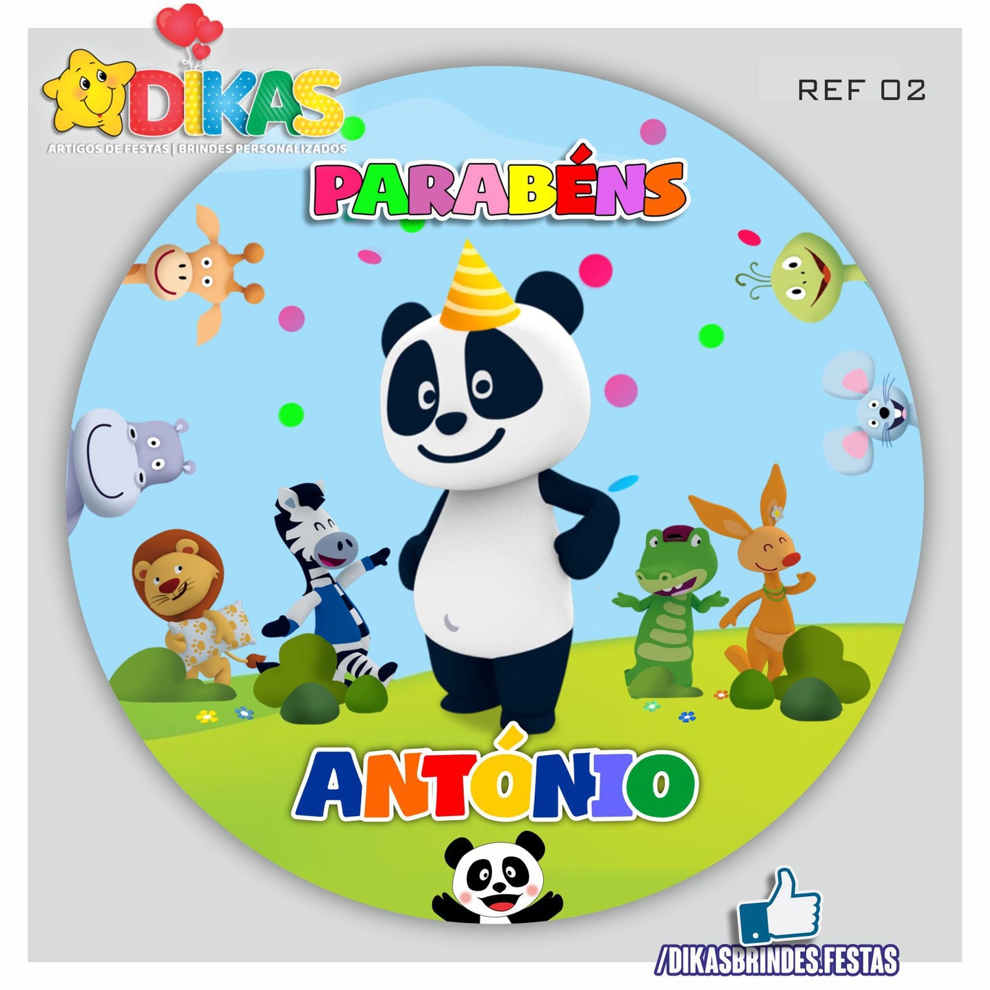 PAINEL CENÁRIO REDONDO - PANDA e os AMIGOS