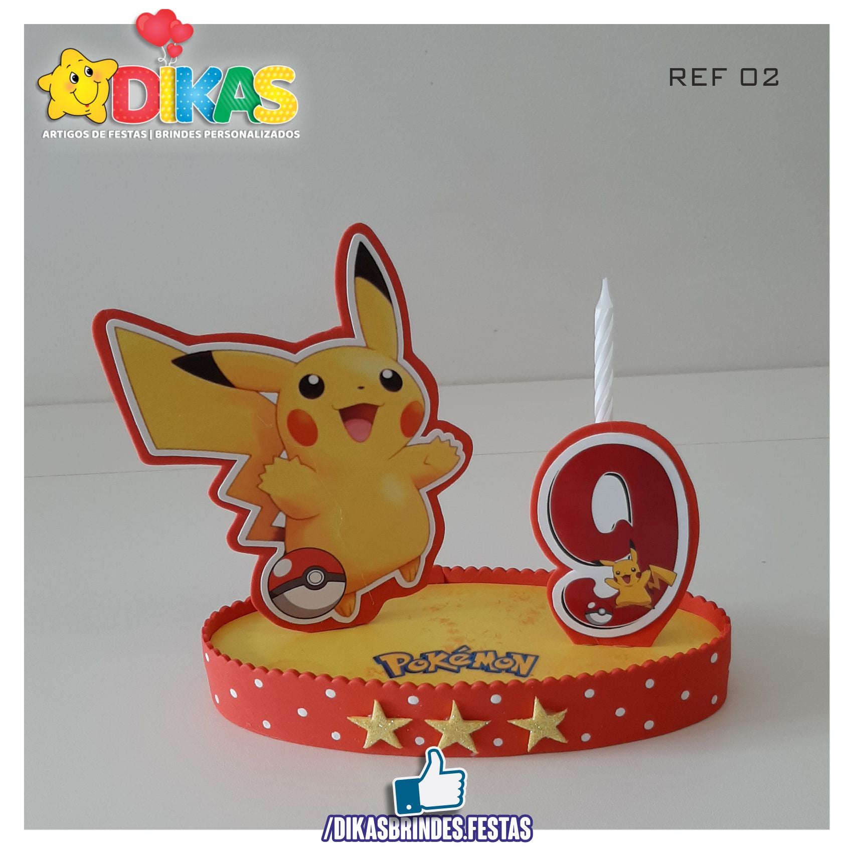 NOME DECORATIVO - POKÉMON – dikasbrindes